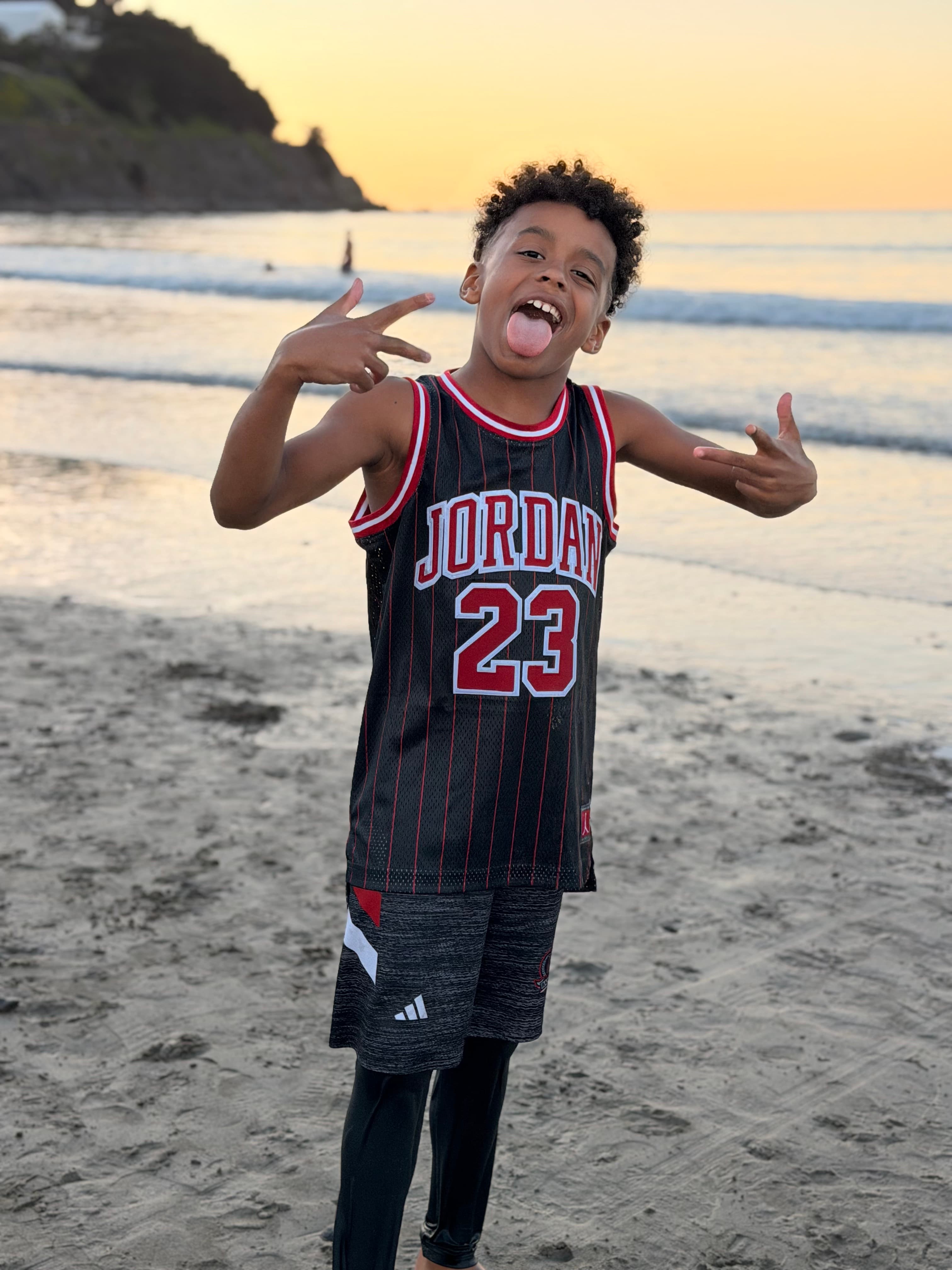 Jaiye Sobo on the beach at Capitola